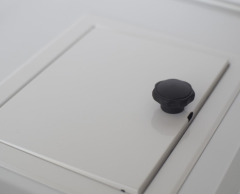 Das Batteriefach des Heißen Draht XL Premium
